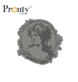 Pronty Crafts Rubber stamp Woman Round