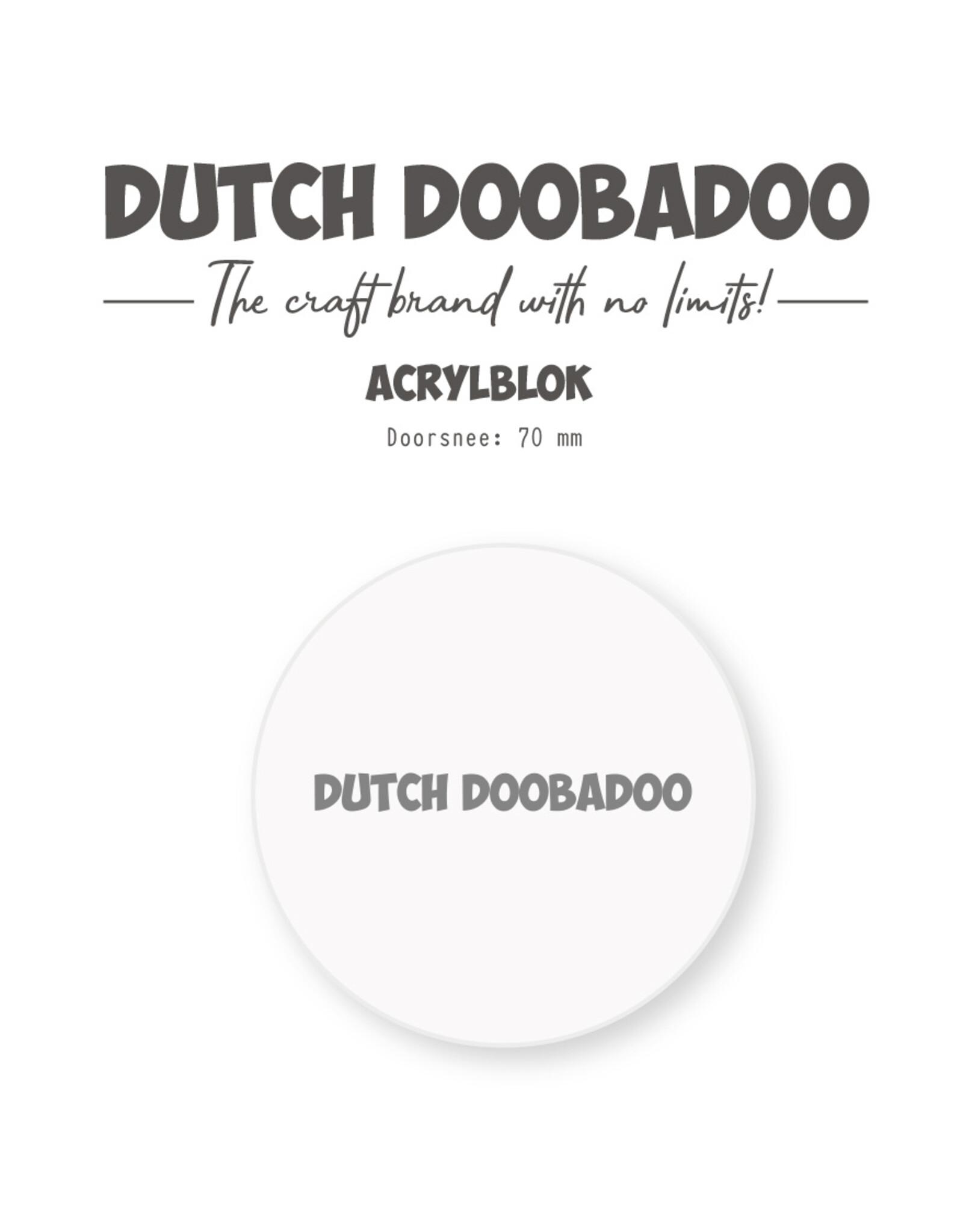 Dutch Doobadoo DDBD ATC Acrylic stamp circle 70mm