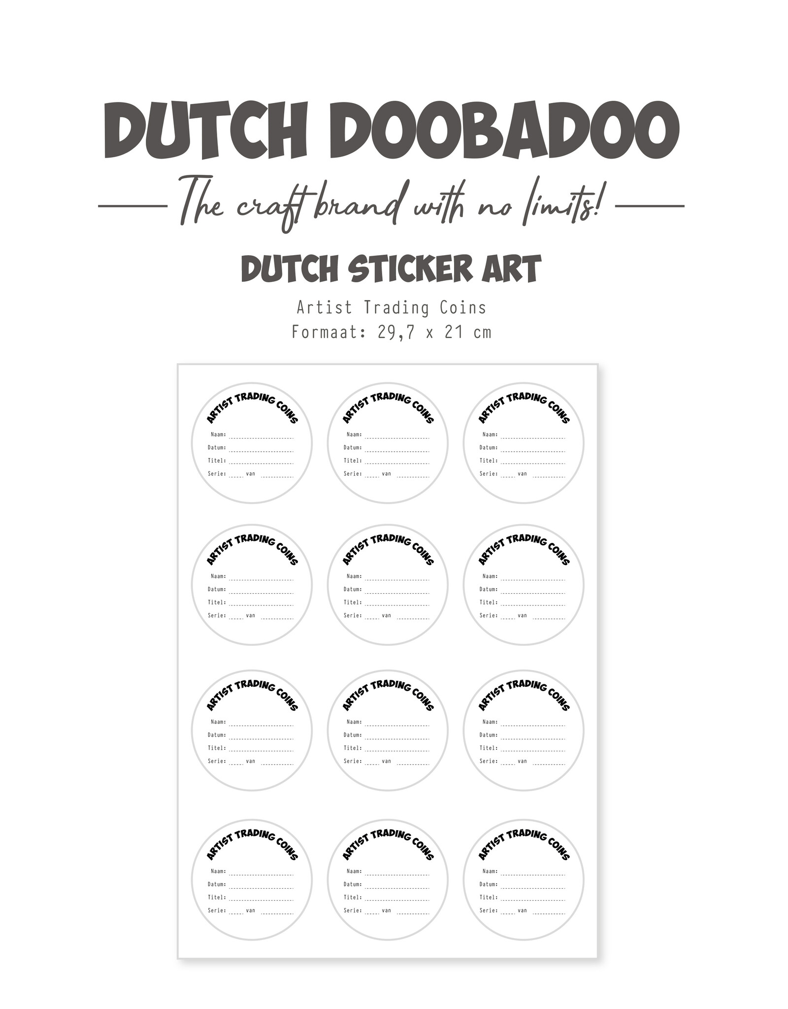 Dutch Doobadoo DDBD Dutch Sticker A4 ATC