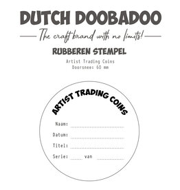 Dutch Doobadoo DDBD Rubber stamp ATC tekst