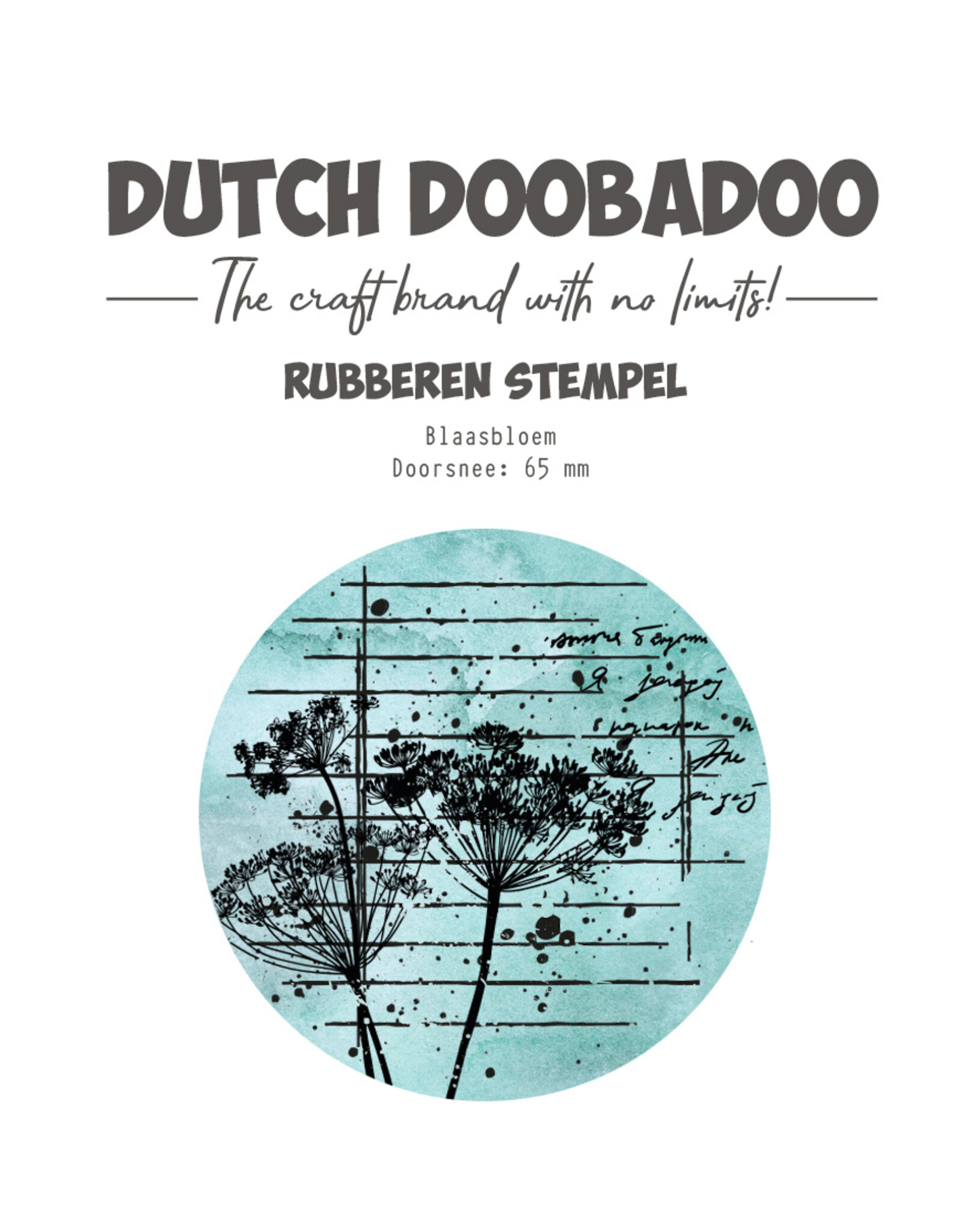 Dutch Doobadoo DDBD Rubber stamp 3 ATC Flower