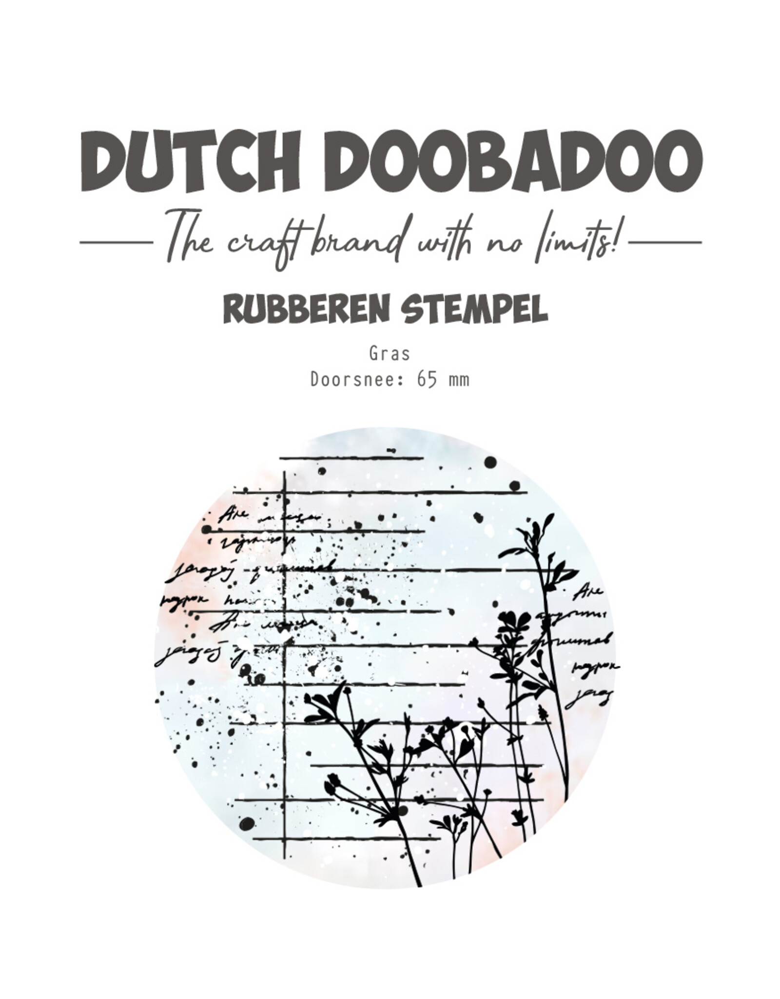 Dutch Doobadoo DDBD Rubber stamp 4 ATC Flower