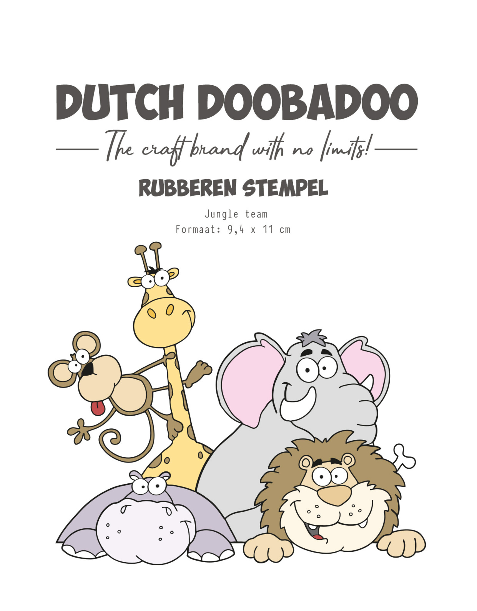 Dutch Doobadoo DDBD Rubber stempel Jungle team A6