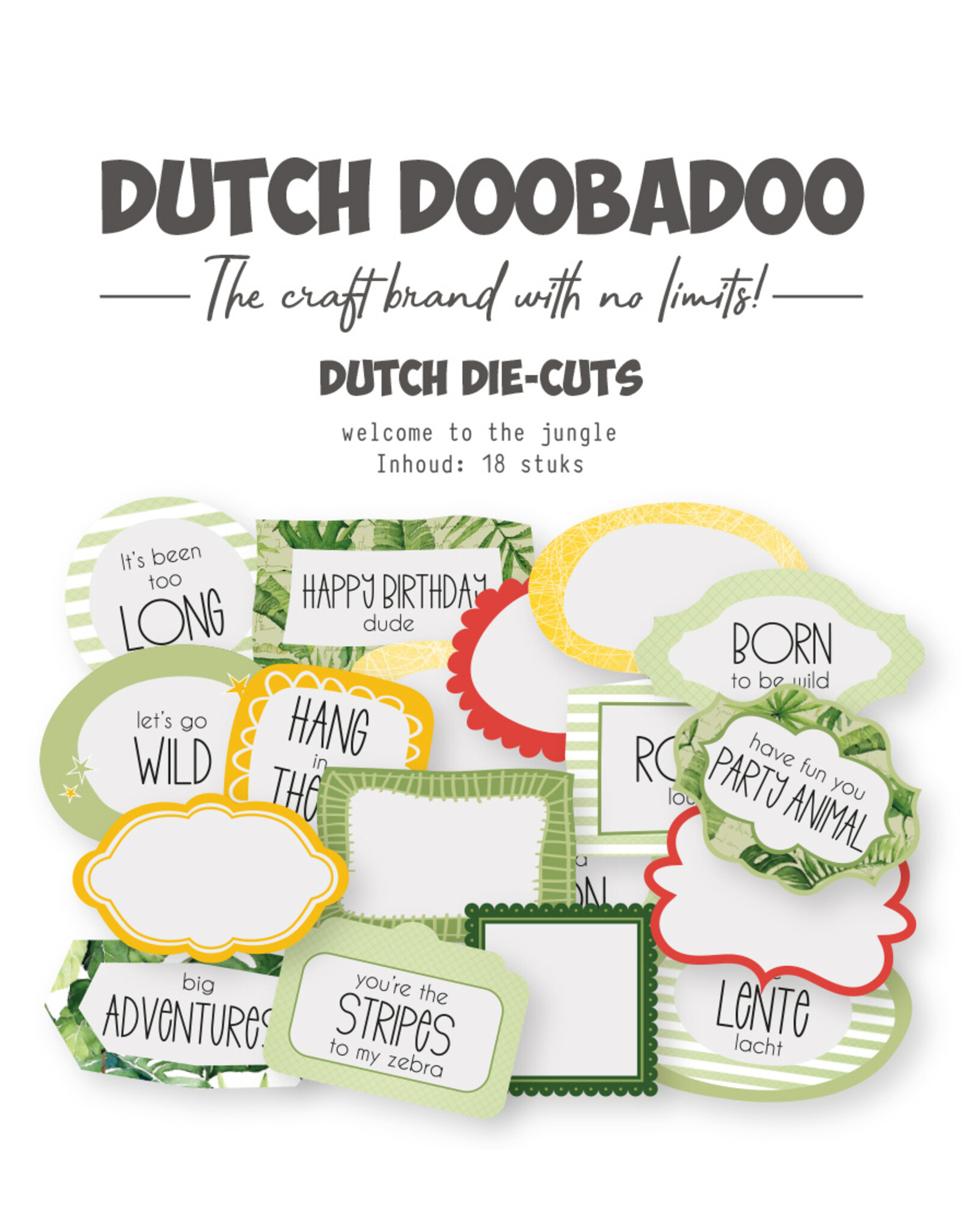 Dutch Doobadoo DDBD Stanszakje Welcome to the jungle 18 pcs