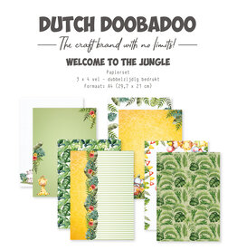 Dutch Doobadoo DDBD Designpapier Welcome to the Jungle 3x 4 sheets