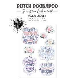 Dutch Doobadoo DDBD Transparante sticker Floral Delight A5