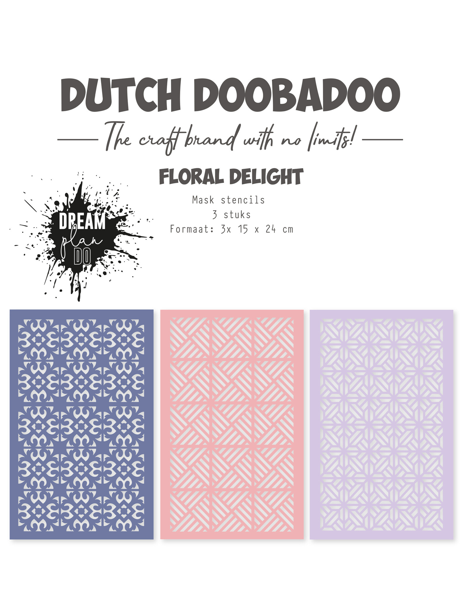 Dutch Doobadoo DDBD Mask art Floral delight 3pc.