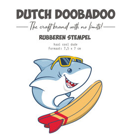 Dutch Doobadoo DDBD Rubber stempel Haai cool dude
