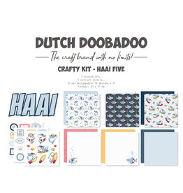 Dutch Doobadoo DDBD Craftykit Haai Five 21x21cm