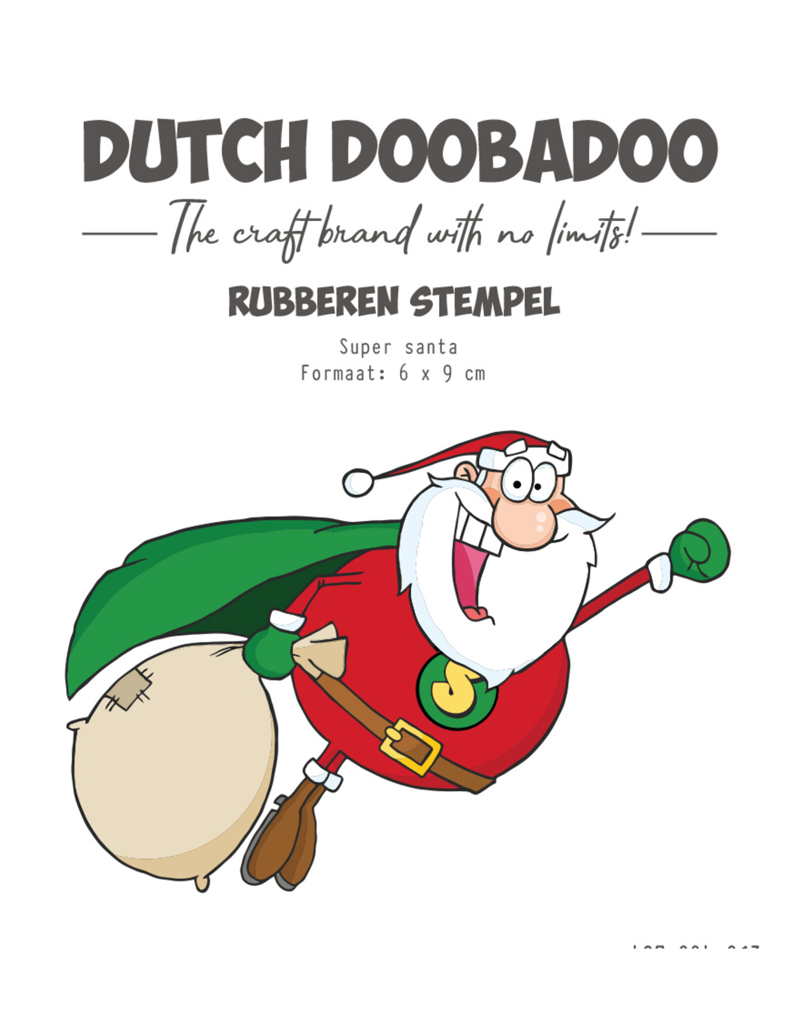 Dutch Doobadoo DDBD Rubber stempel Super Santa