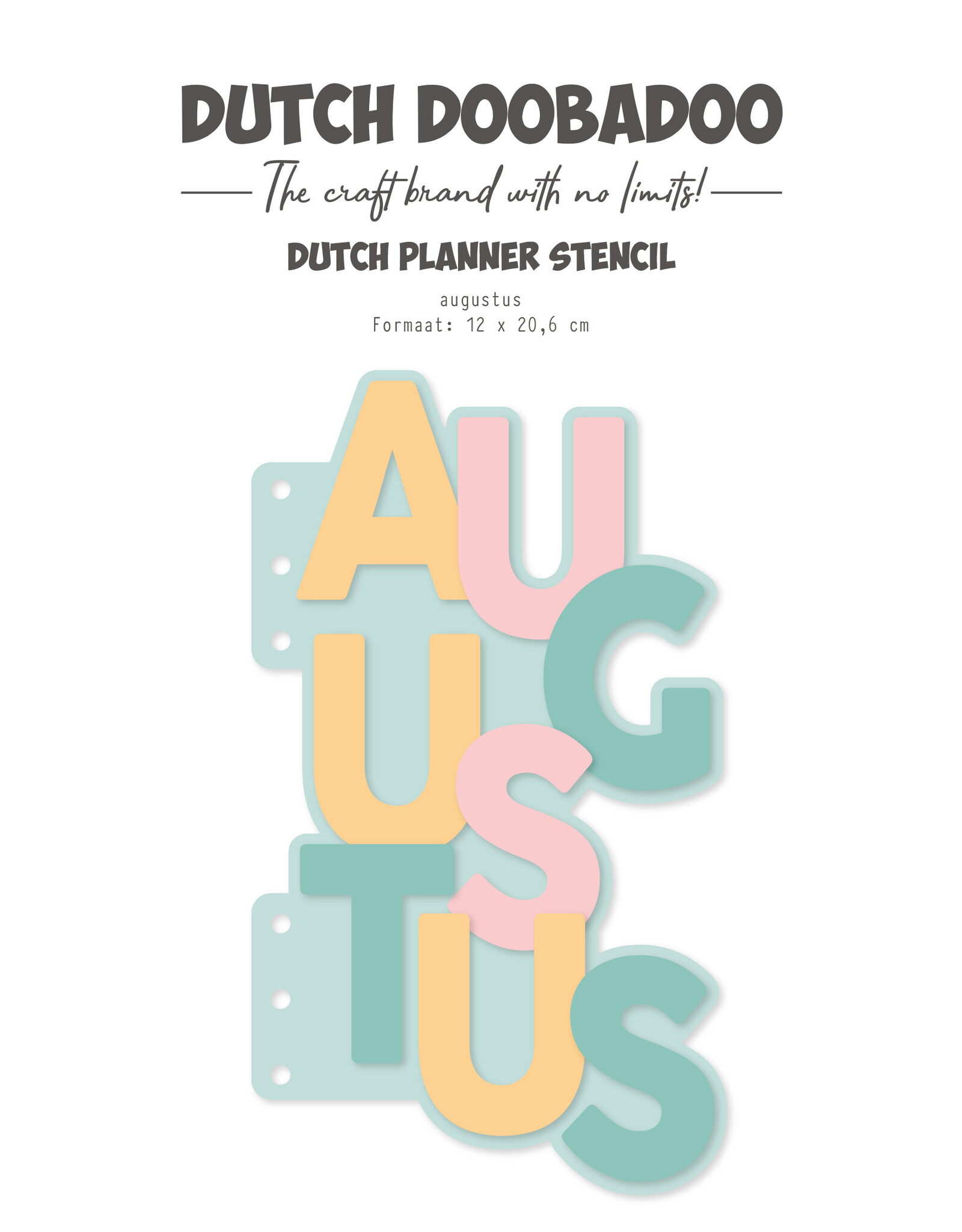 Dutch Doobadoo DDBD Planner stencil Augustus