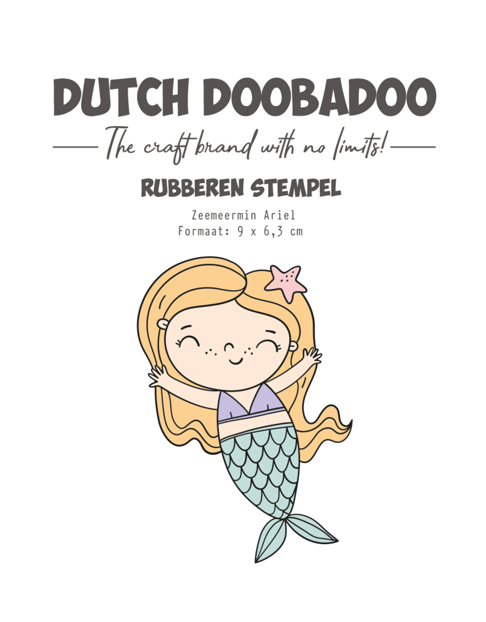 Dutch Doobadoo DDBD Rubber stempel Zeemeermin Ariel