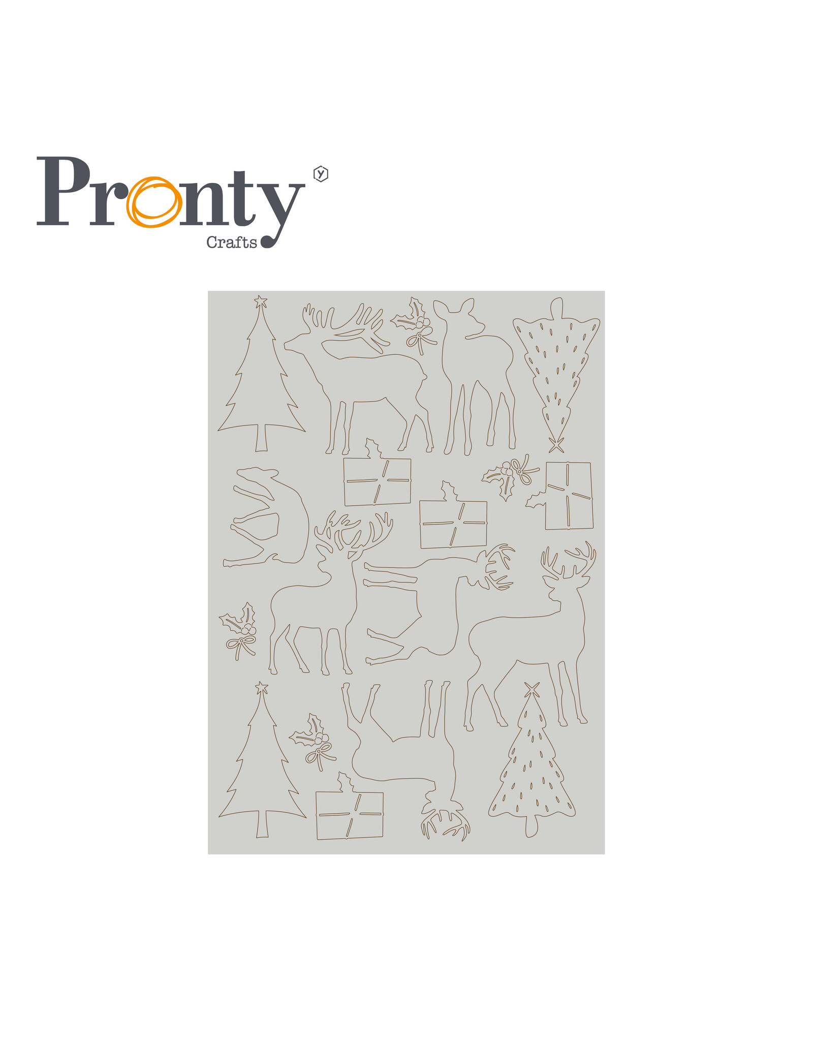 Pronty Crafts Chipboard Christmas A5