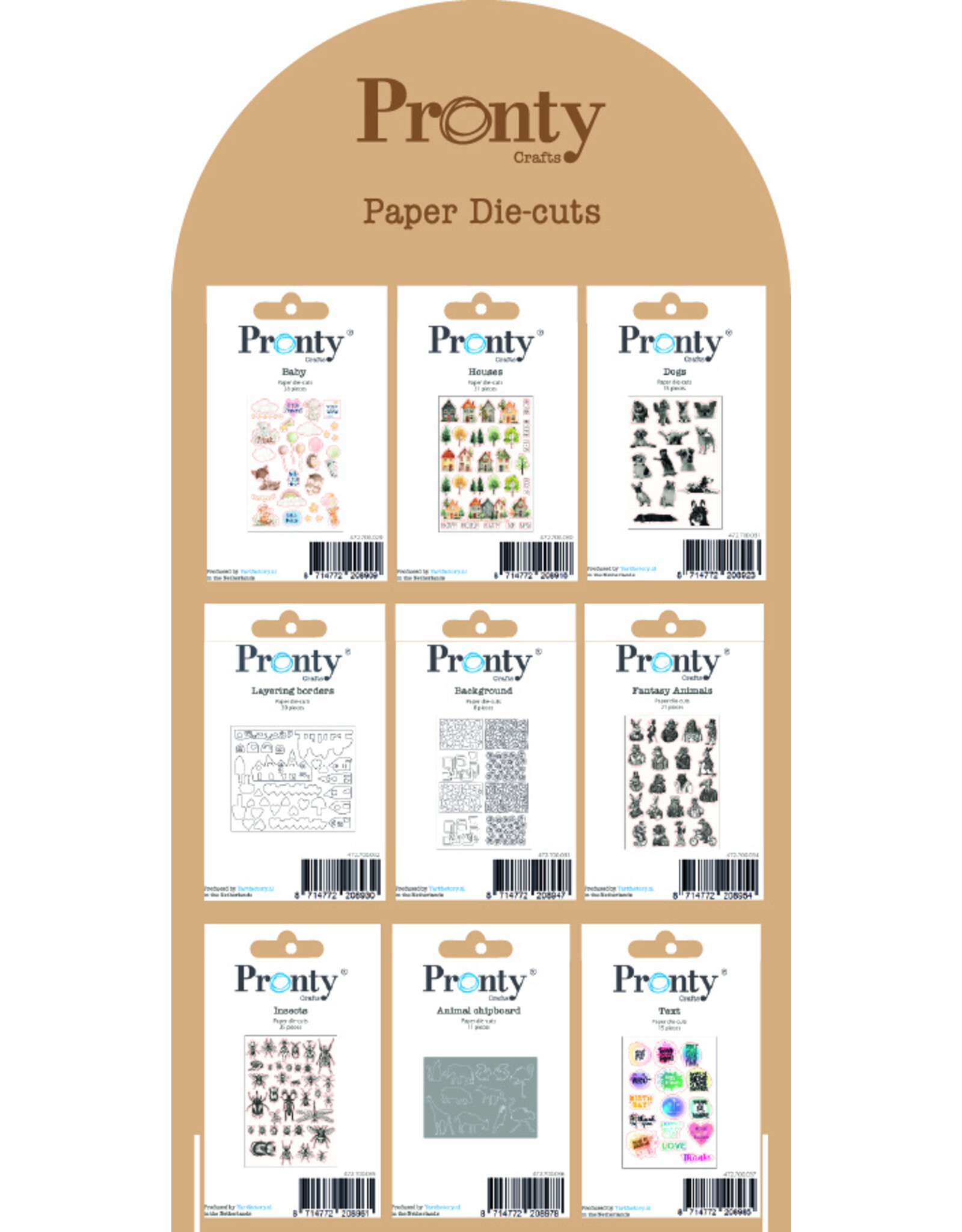 Pronty Crafts MDF Display for Paper Die-cuts 4 x 9 pcs