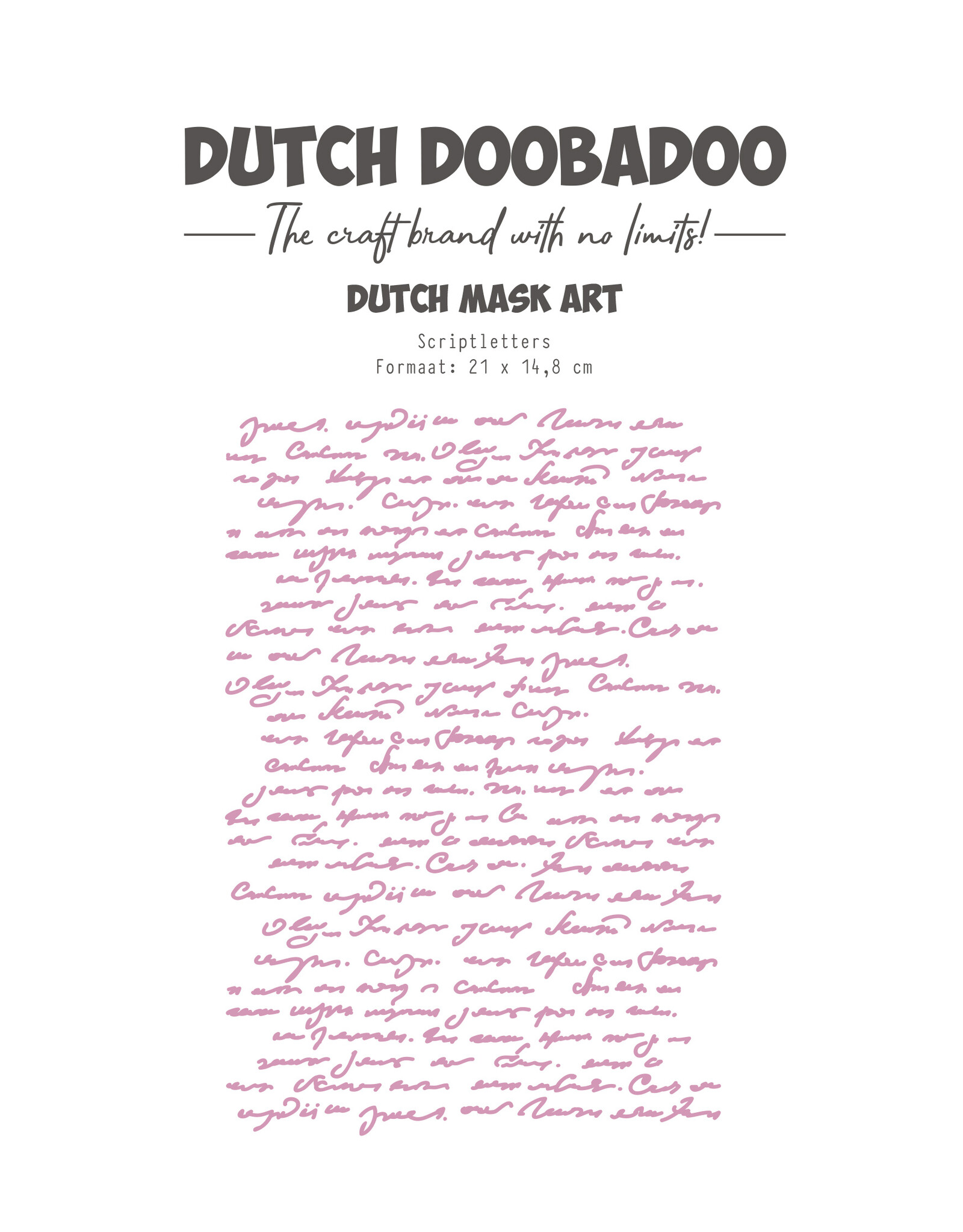 Dutch Doobadoo DDBD Mask art Script letters A5