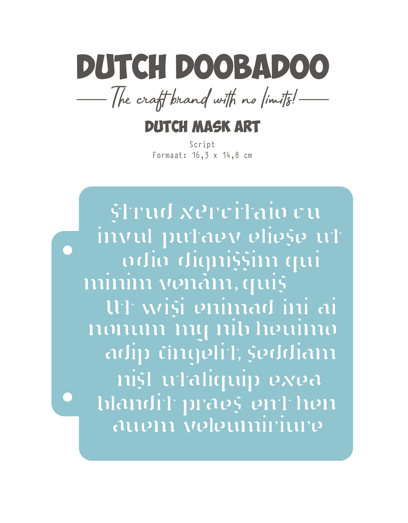 Dutch Doobadoo DDBD Dutch Mask Art Script 163x148