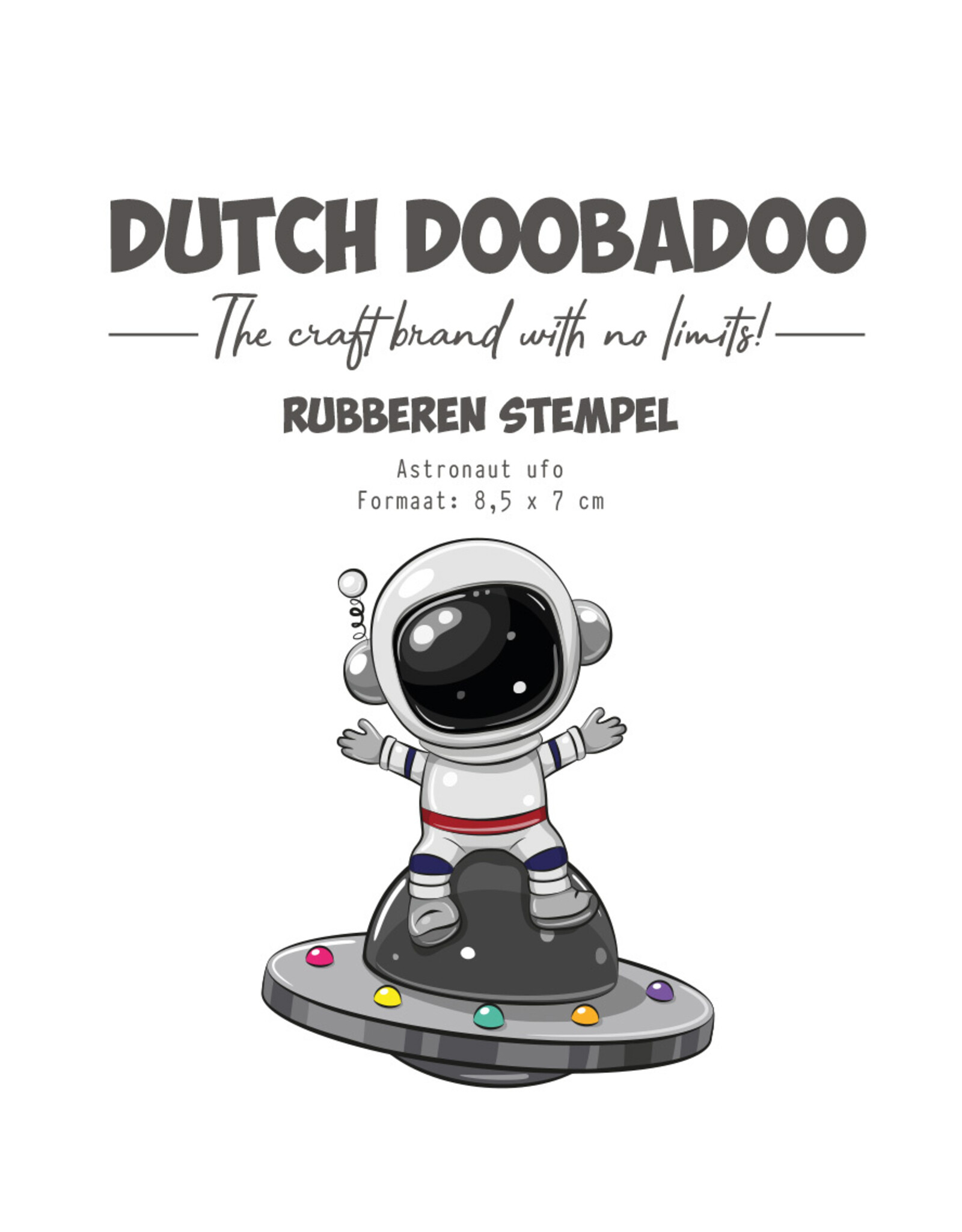 Dutch Doobadoo DDBD Rubber stamp Astronaut Ufo