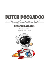 Dutch Doobadoo DDBD Rubber stamp Astronaut Raket