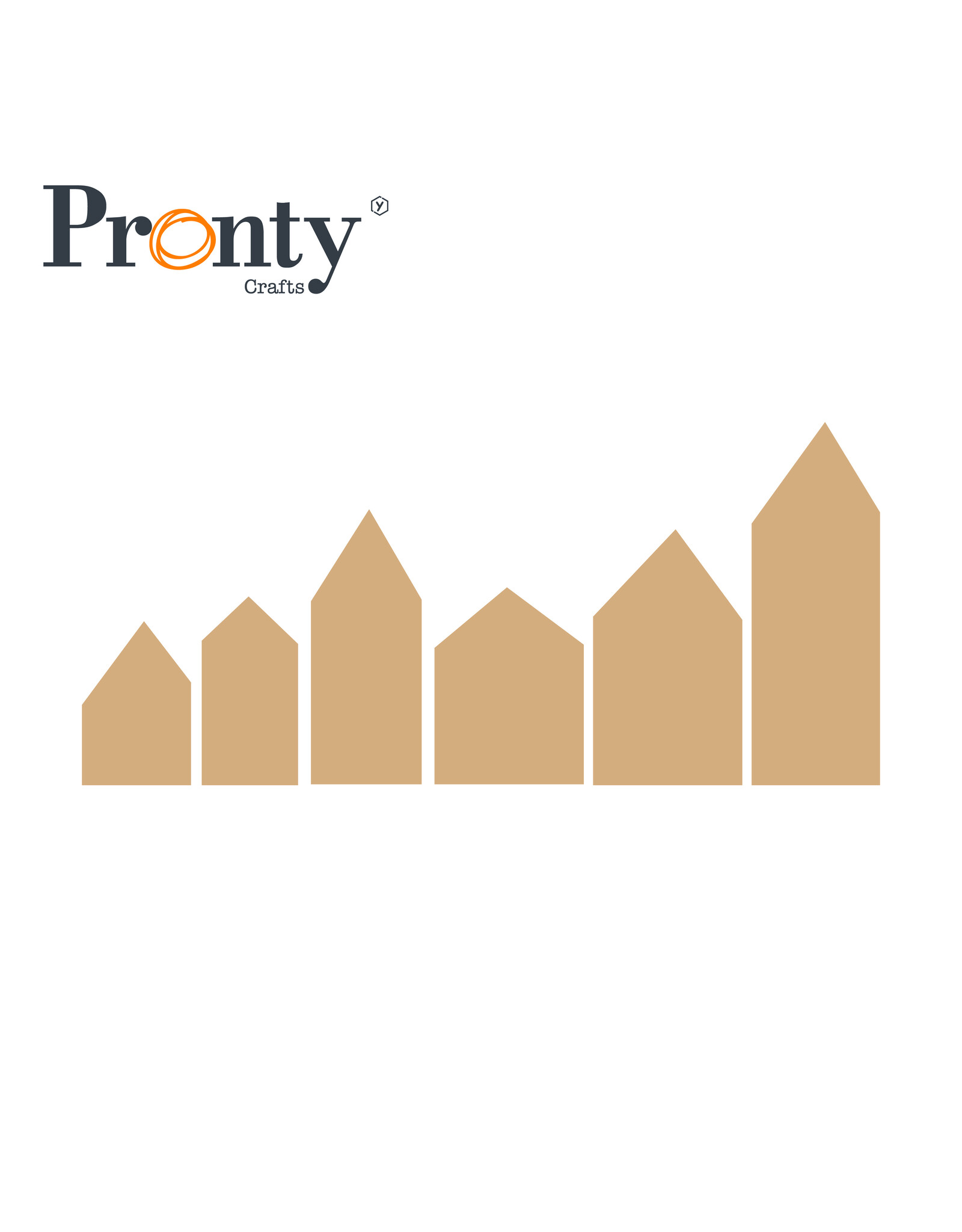 Pronty Crafts MDF It's a house - set of 6