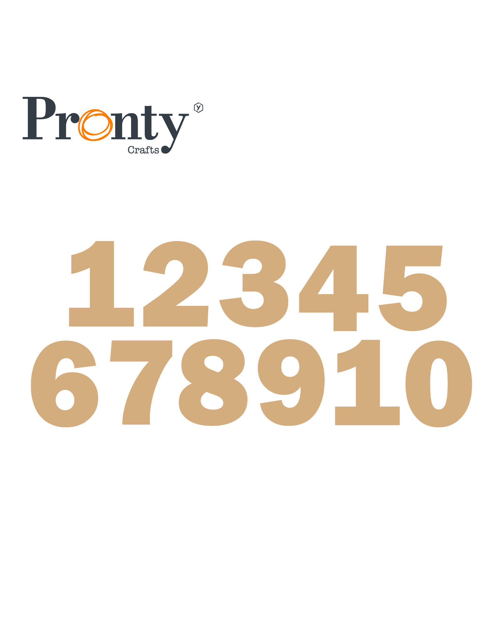 Pronty Crafts MDF Numbers - 11 pcs.