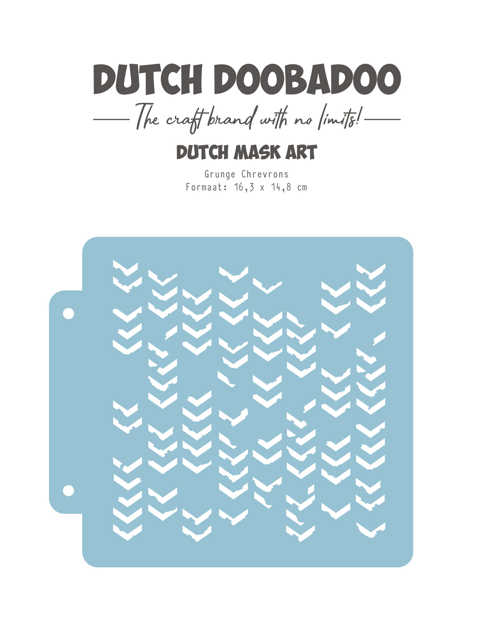 Dutch Doobadoo DDBD Dutch Mask Grunge Chrevrons 163x148 mm