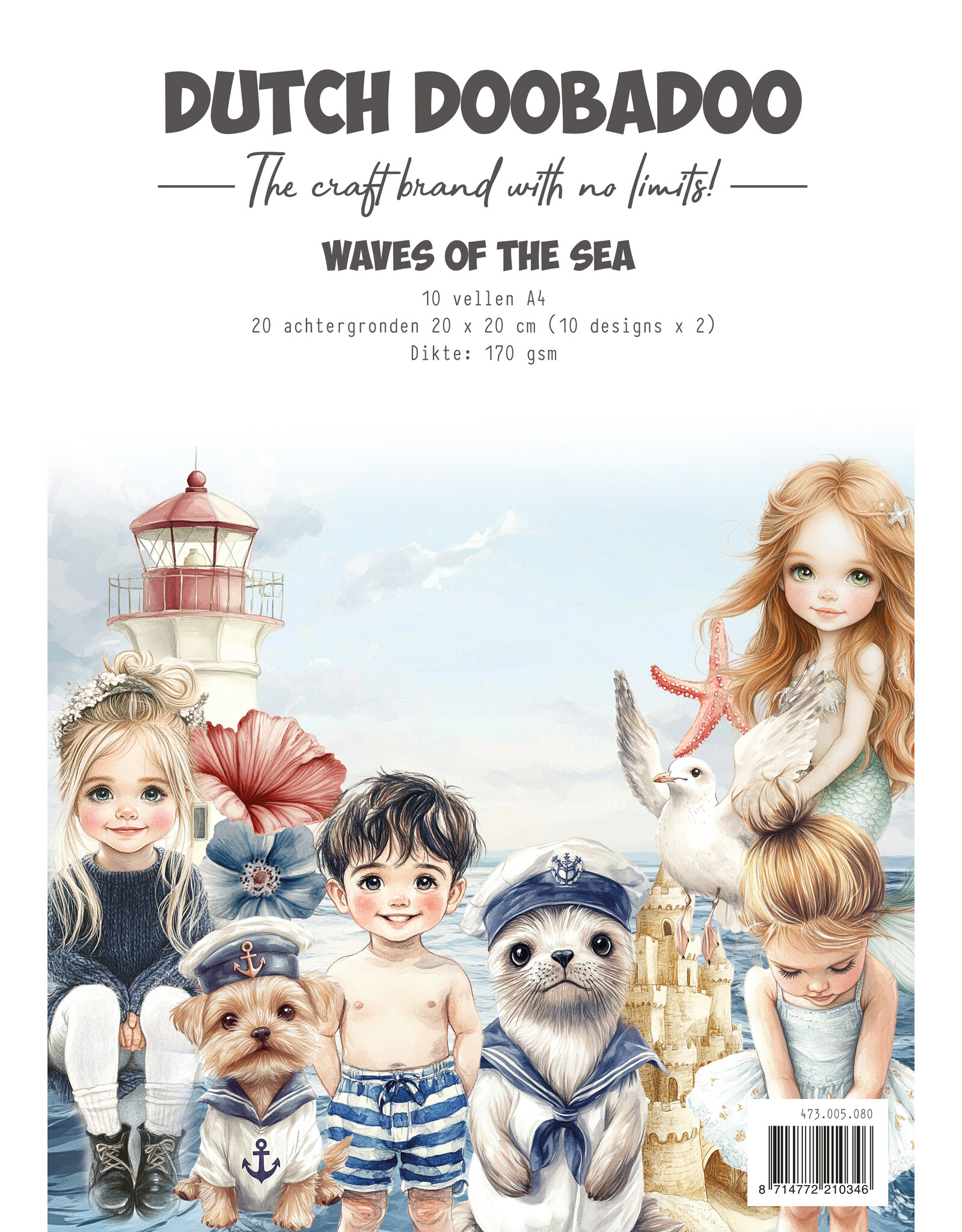 Dutch Doobadoo DDBD collage papierset Waves of the Sea