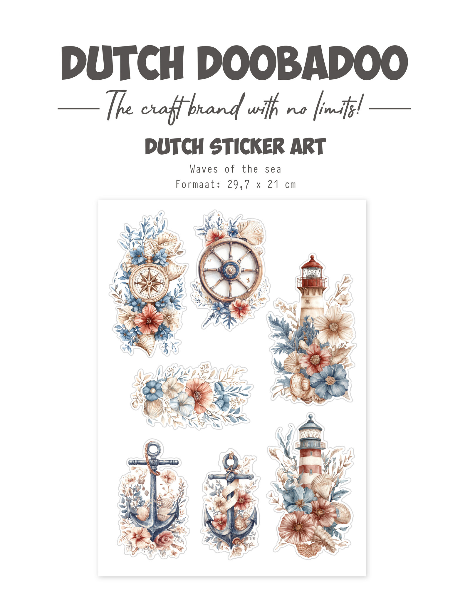 Dutch Doobadoo DDBD A4 Transparante stickers Waves of..