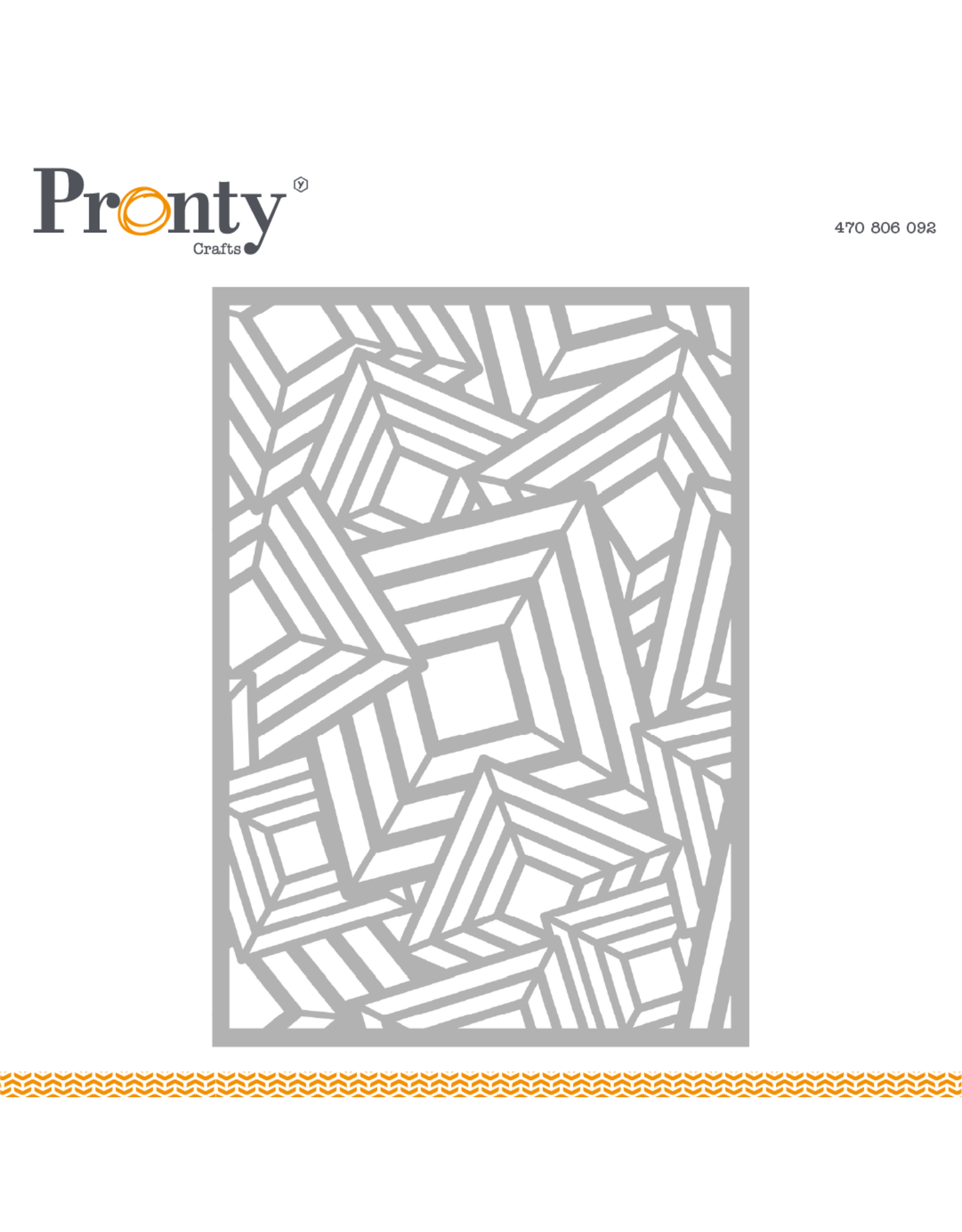 Pronty Crafts Stencil Retro Cubes A5