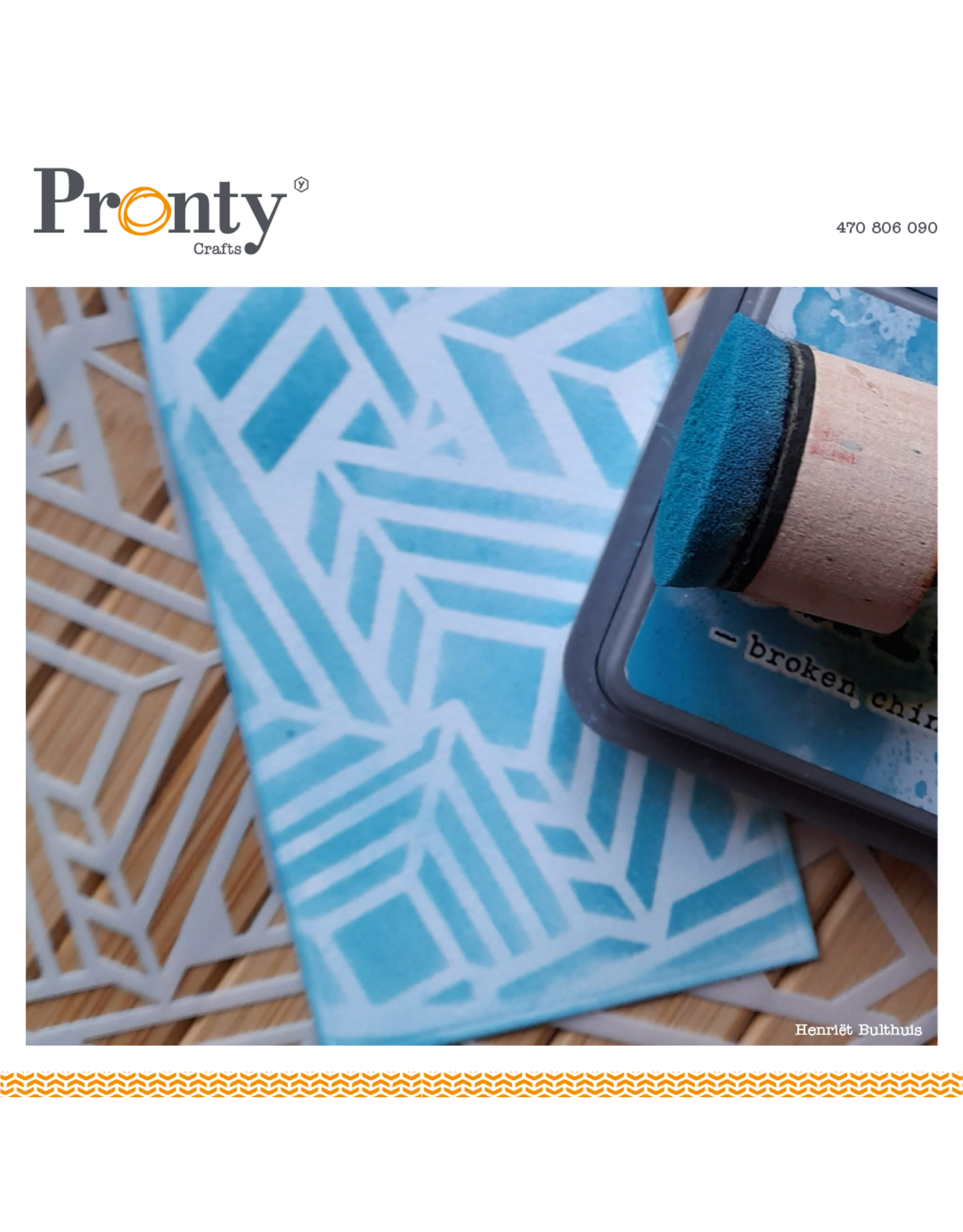 Pronty Crafts Stencil Retro Cubes A5