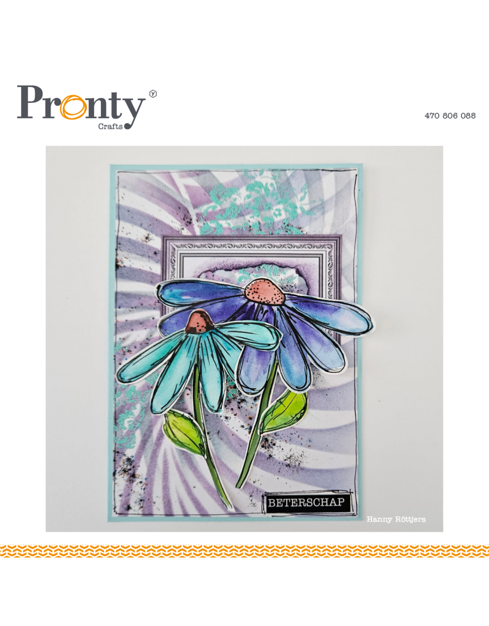 Pronty Crafts Stencil Big Leaves A5