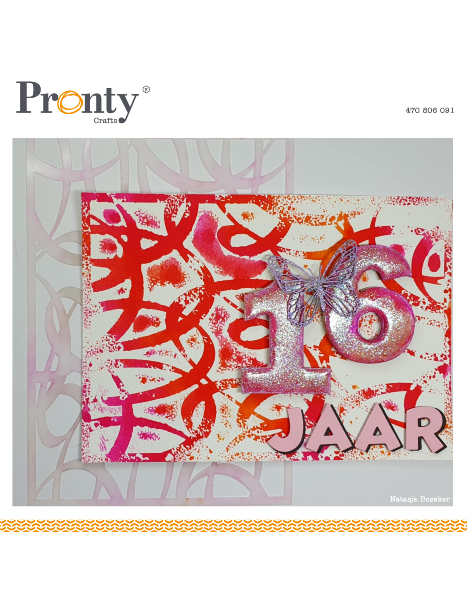 Pronty Crafts Stencil Curl A5