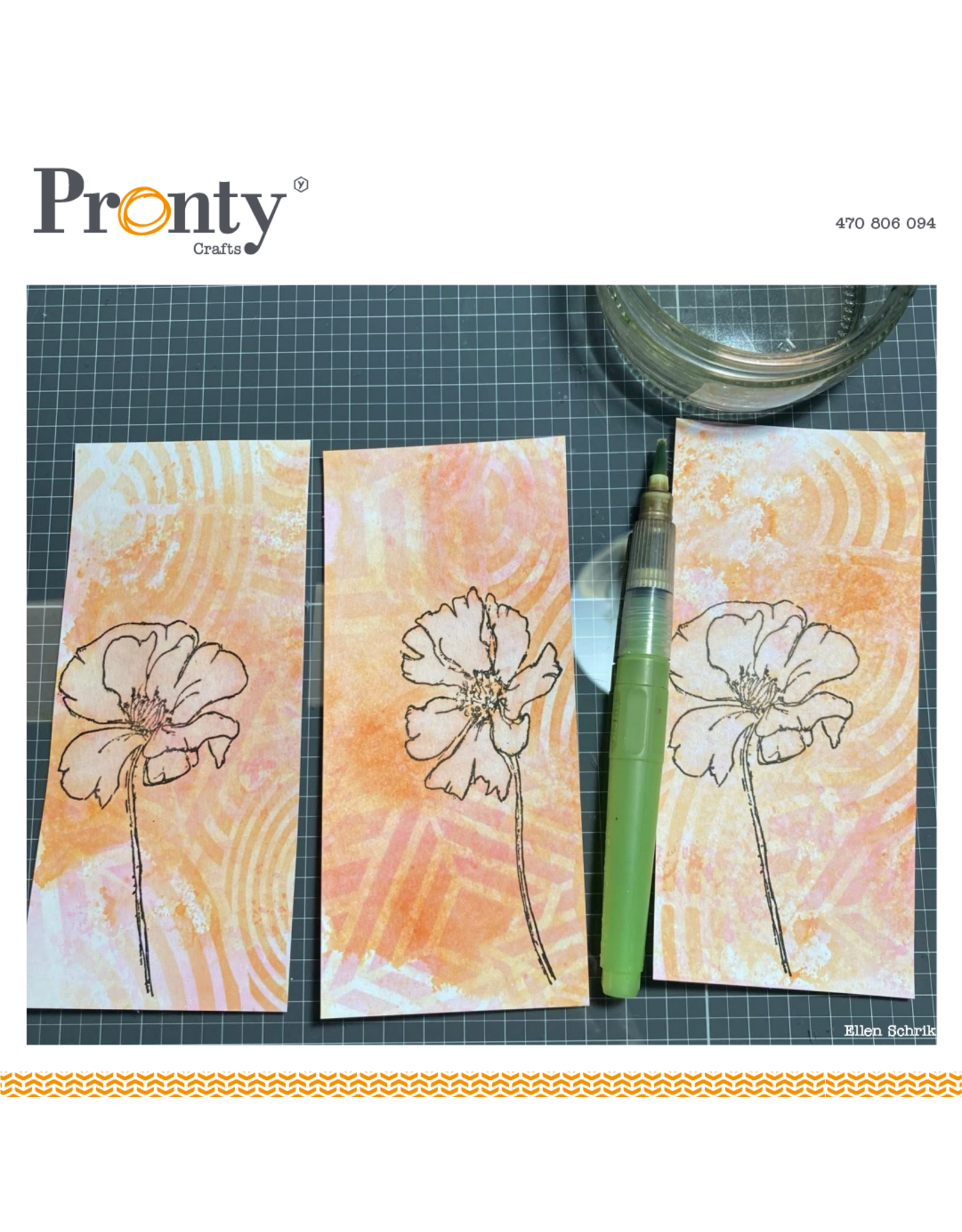 Pronty Crafts Stencil Stacked Circles A5