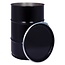 60 liter steel open top drum - black