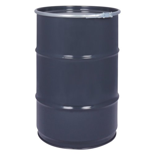 60 liter steel open top drum - gray