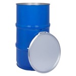 60 liter steel open top drum - blue