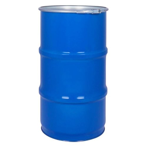 60 liter steel open top drum - blue