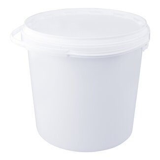 20 liter bucket with lid - round - white