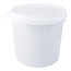 20 liter bucket with lid - round - white