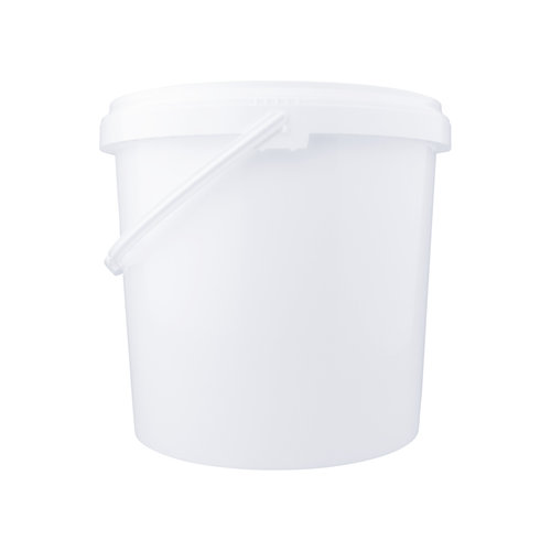 20 liter bucket with lid - round - white