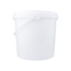 20 liter bucket with lid - round - white