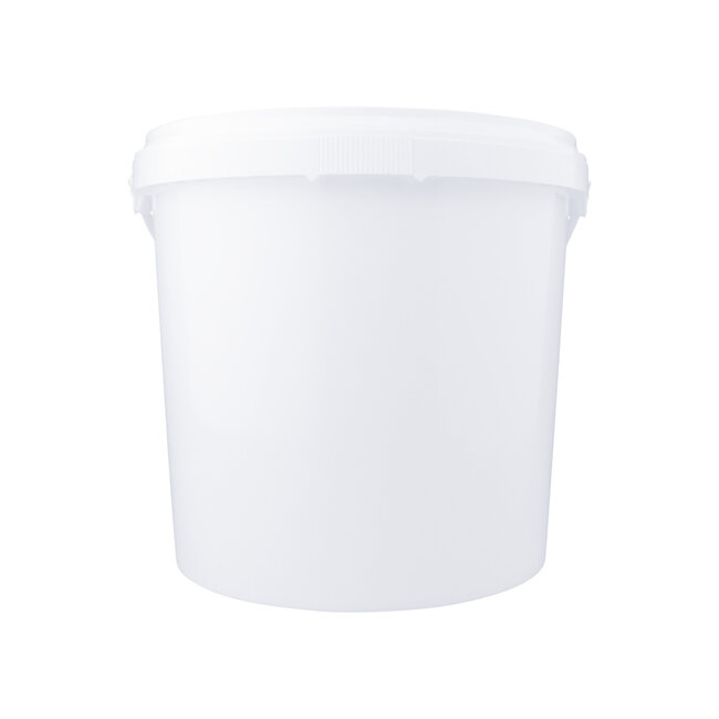 20 liter bucket with lid - round - white