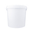 20 liter bucket with lid - round - white