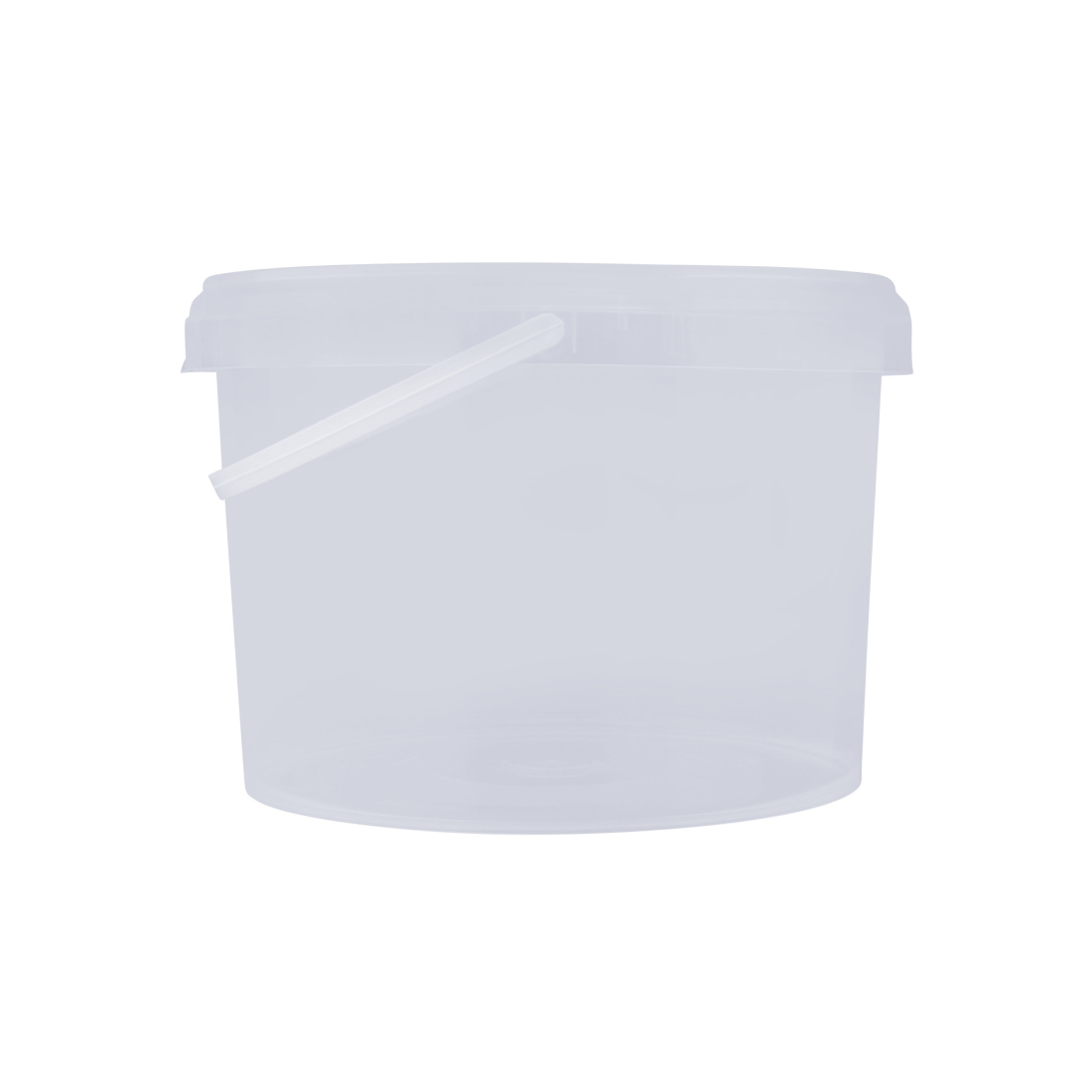 Round bucket 3 L white with lid, PP