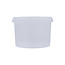 3 liter bucket with lid - round - transparent