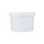 3 liter bucket with lid - round - white