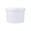 3 liter bucket with lid - round - white