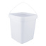 10,7 liter bucket with lid - square - white