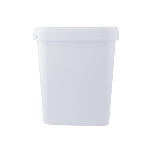 10,7 liter bucket with lid - square - white