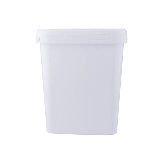 10,7 liter bucket with lid - square - white