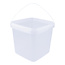 8,7 liter bucket with lid - square - transparent